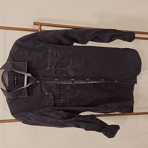 Men's Black Button-Up